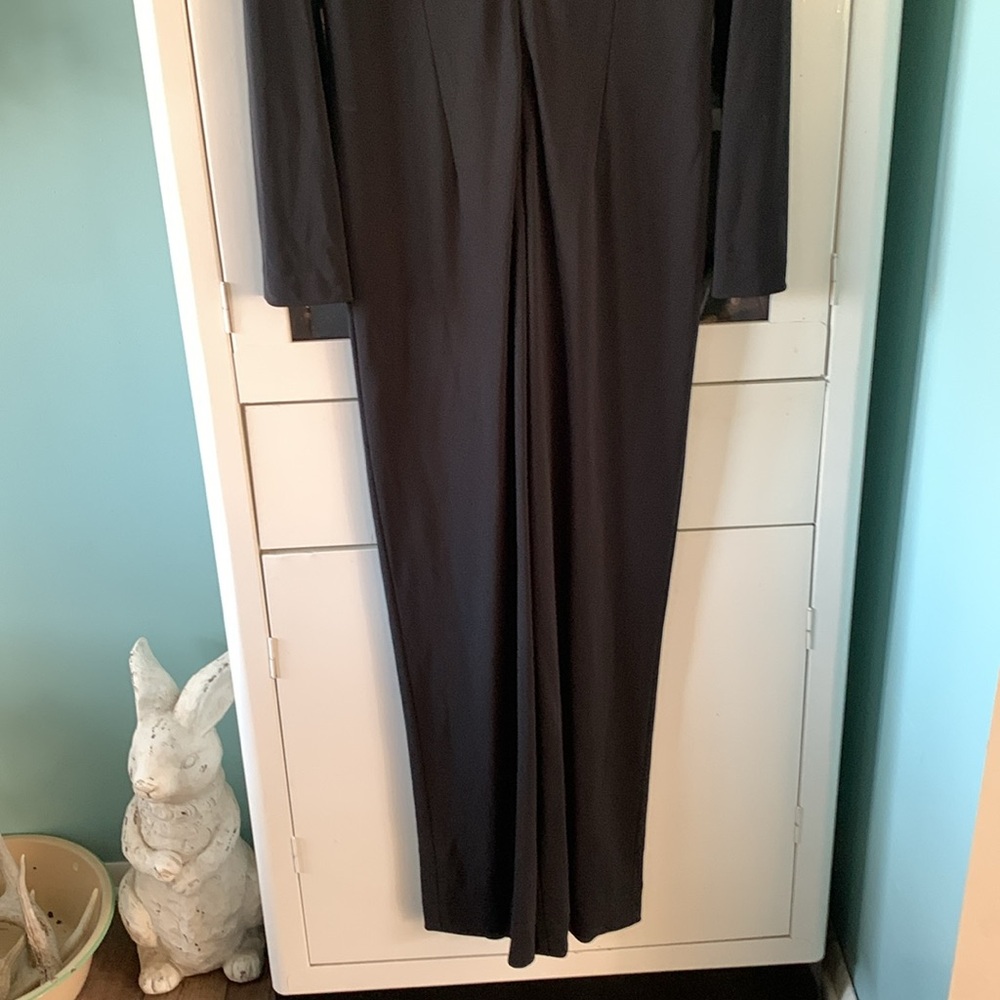 Anne Klein II sz 12 Elegant Black Jumpsuit vintage euc - Picture 3 of 10